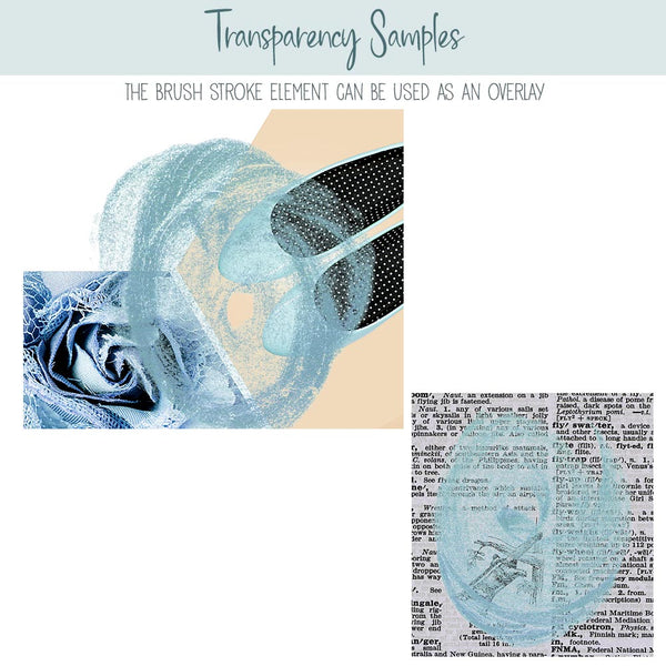 Brush Strokes Pearl Paint - Dusty Blue Pearl Paint 24 Brush Strokes & Splashes Group A - Hand painted Overlay - Instant Download Digital Clipart