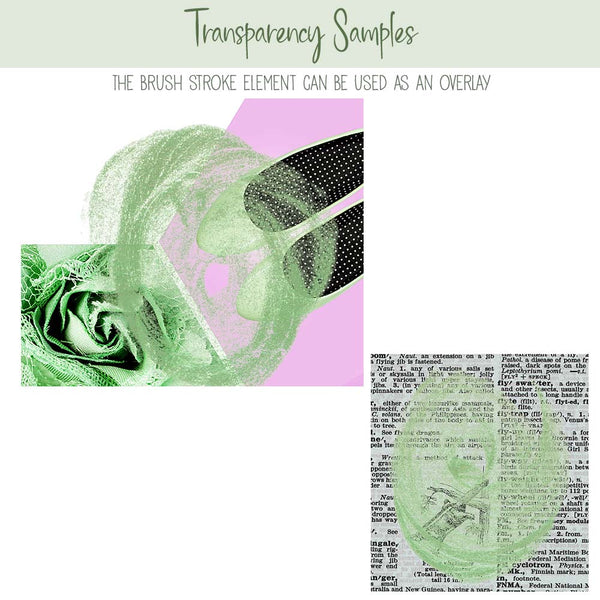 Brush Strokes Pearl Paint - Mint Pearl Paint 24 Brush Strokes & Splashes Group A - Hand painted Overlay - Instant Download Digital Clipart