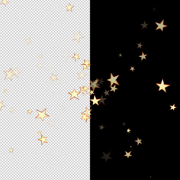 Stars 3D Stars - 12 PNG Transparent Overlays High Resolution - Instant Download Digital Clipart