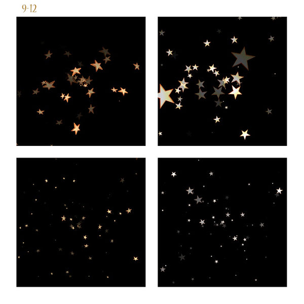Stars 3D Stars - 12 PNG Transparent Overlays High Resolution - Instant Download Digital Clipart