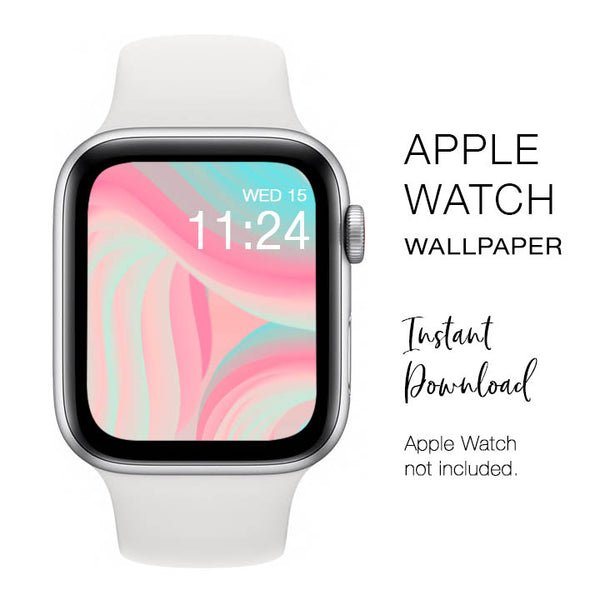 Apple Watch WALLPAPER - 3D Waves 1 - Instant Download - Watch Background Apple Watch face design