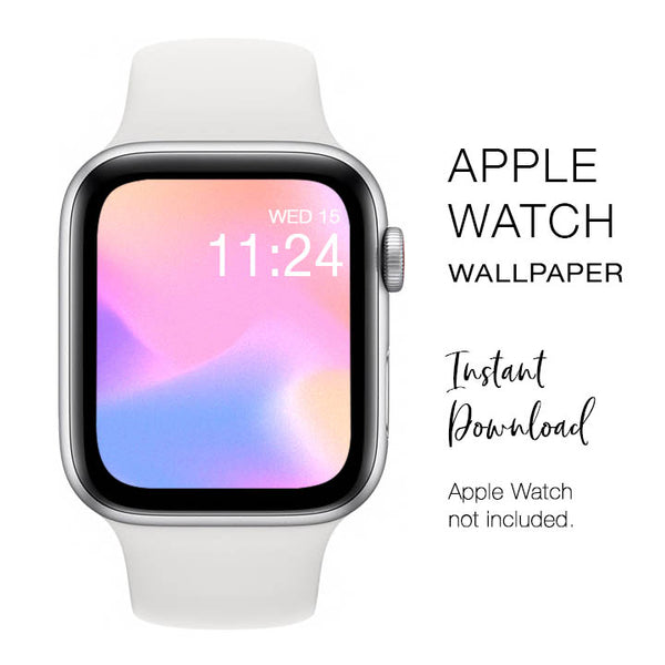 Apple Watch WALLPAPER - Abstract Colors Cotton Candy - Instant Download - Watch Background Apple Watch face design