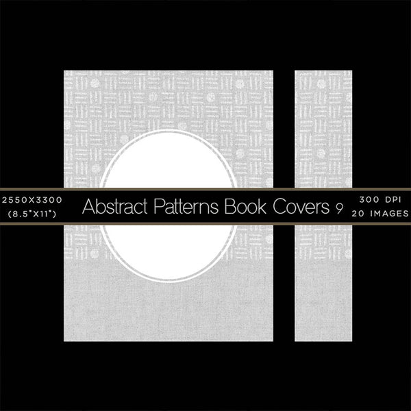Abstract Patterns on Linen Book Covers with Spine Vol 1 - 20 High Resolution Images - Instant Download Digital Clip art