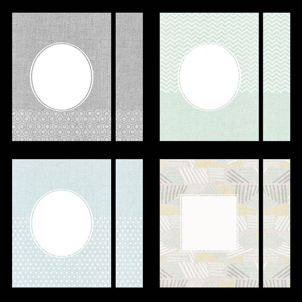 Abstract Patterns on Linen Book Covers with Spine Vol 1 - 20 High Resolution Images - Instant Download Digital Clip art