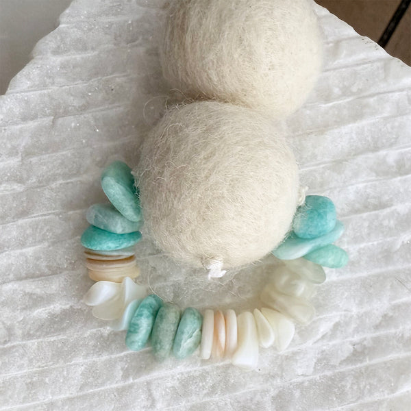 Wool, Amazonite, Moonstone Gemstones, Shells Essential Oil Diffuser, Car Air Freshener, Car hanging Freshies, Felt Wool Office Diffuser, Aromatherapy, Closet, Christmas