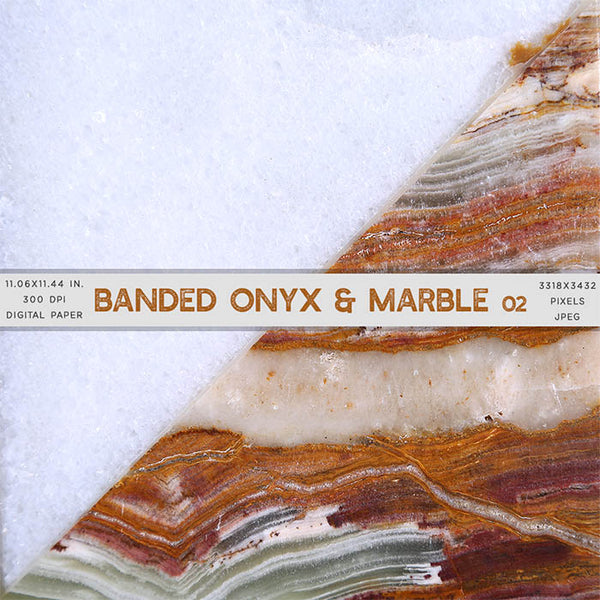 Banded Onyx and Marble 02 Photograph Rust & White Colors Texture Digital Paper for Backgrounds Instant Download Digital Clip art