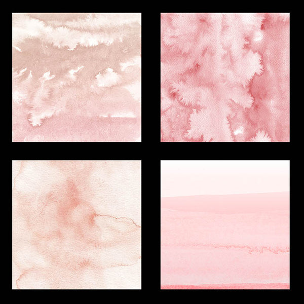 Blush Watercolor Textures Backgrounds Pink Peach Colors -  12 Hand painted Instant Download Digital Clipart