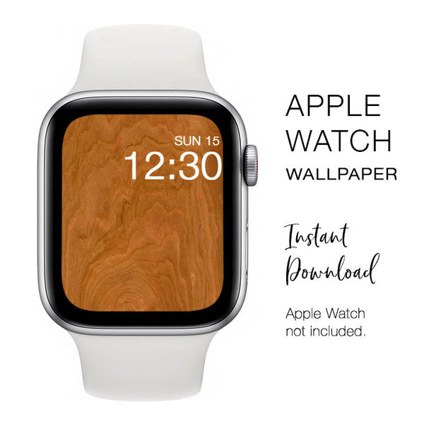 Apple Watch WALLPAPER - Cherry Wood Texture Background 03 - Instant Download - Watch Background Apple Watch face design