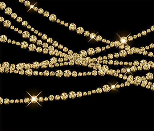 Diamond Garlands Like Lights Gold - Clip Art diamonds hanging gemstone - 7 PNG Transparent Images High Resolution Instant Download Digital Clipart