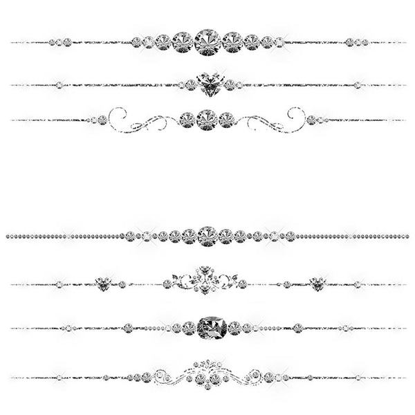 Diamond Dividers Clip Art gemstone - 7 PNG Transparent Images High Resolution - Instant Download Digital Clipart