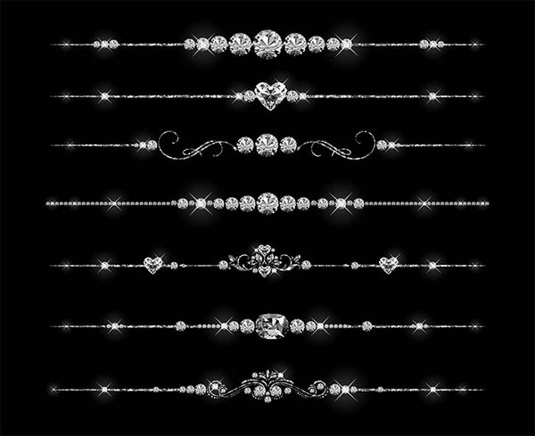 Diamond Dividers Clip Art gemstone - 7 PNG Transparent Images High Resolution - Instant Download Digital Clipart