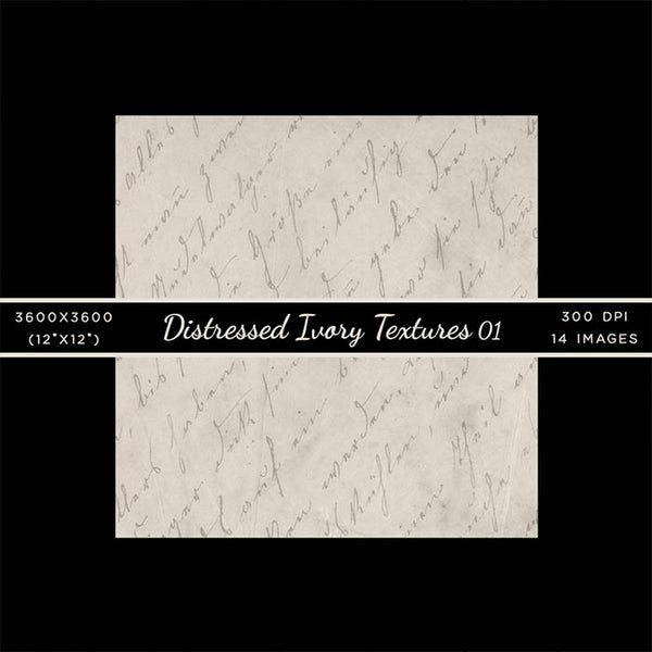 Distressed Ivory Textures Backgrounds 1 - 14 High Resolution Images - Instant Download Digital Clip art