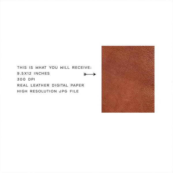 Brown Leather 03 - From Real Leather Digital Paper for Text, Objects, Backgrounds Texture - Instant Download Digital Clip art