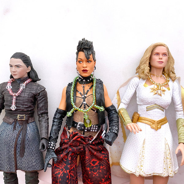 Mini Necklace for 6 inch figures 1:12 or 1:6 scale - Handmade Jewelry Crystals, Glass, Swarovski