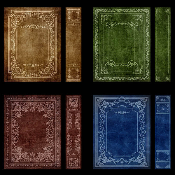 Ornate Book Covers with Spine Vol 1 Variation - 28 High Resolution Images - Instant Download Digital Clip art