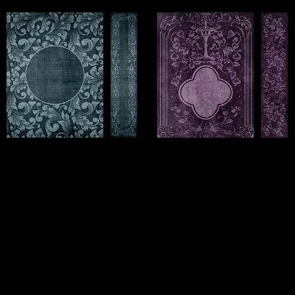 Ornate Book Covers with Spine Vol 1 Variation - 28 High Resolution Images - Instant Download Digital Clip art