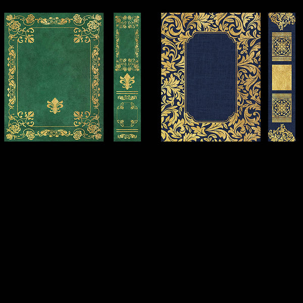 Ornate Book Covers with Spine Vol 4 - 28 High Resolution Images - Instant Download Digital Clip art