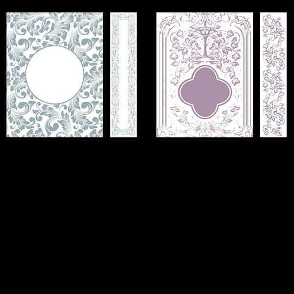 Ornate Book Covers with Spine Vol 1 Variation on White Background - 28 High Resolution Images - Instant Download Digital Clip art