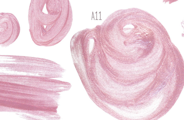 Brush Strokes Pearl Paint - Dusty Pink Pearl Paint 24 Brush Strokes & Splashes Group A - Hand painted Overlay - Instant Download Digital Clipart