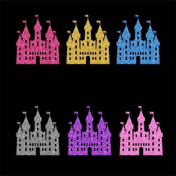 Princess Castle Glitter Texture Vol 2 - 18 Different Colors PNG Transparent Images - Instant Download Digital Clip art