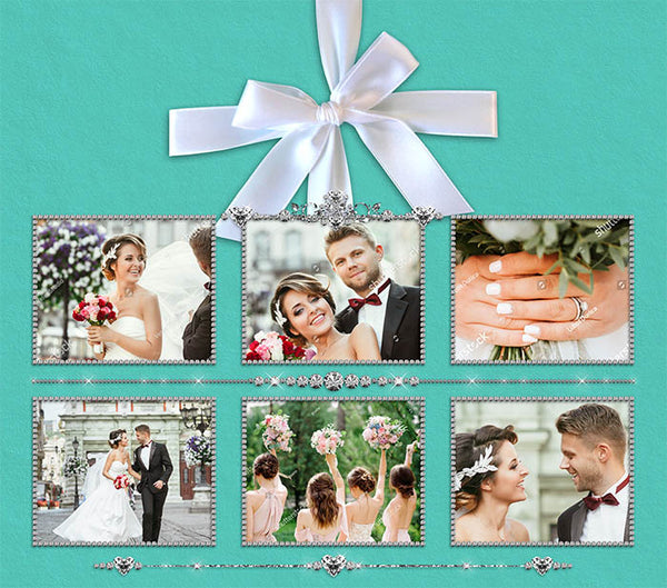 Tumbler Template Design - Blue Box with Ribbon Background PNG Sublimation 20 oz Skinny Tumbler High Resolution Instant Download Full Wrap Digital