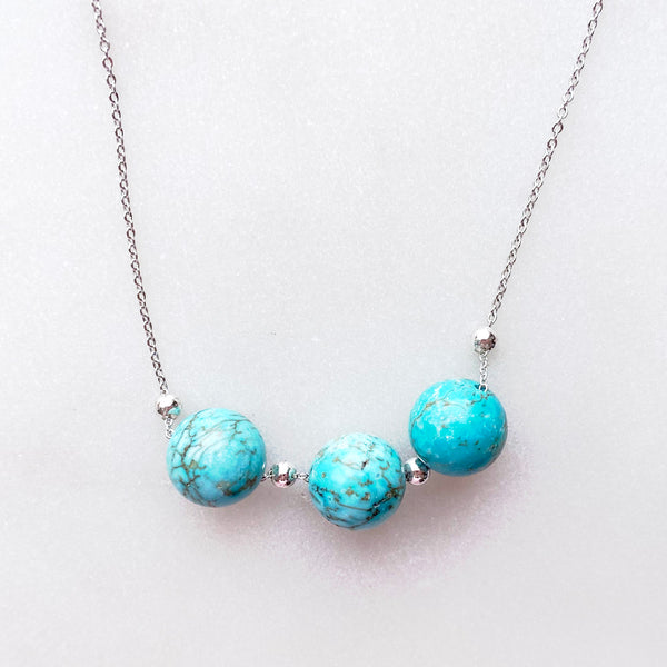 Genuine South Western Turquoise Beads Necklace Handmade Jewelry
