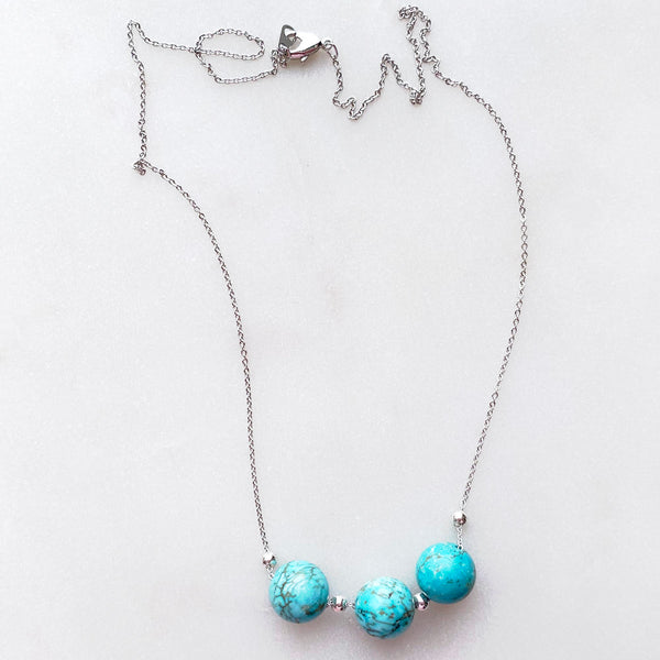 Genuine South Western Turquoise Beads Necklace Handmade Jewelry