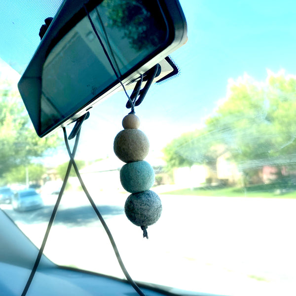 Essential Oil Diffuser with a Charm, Car Air Freshener, Car hanging, Car Freshies, Felt Wool Diffuser, Office Diffuser, Aromatherapy Closet Sachet