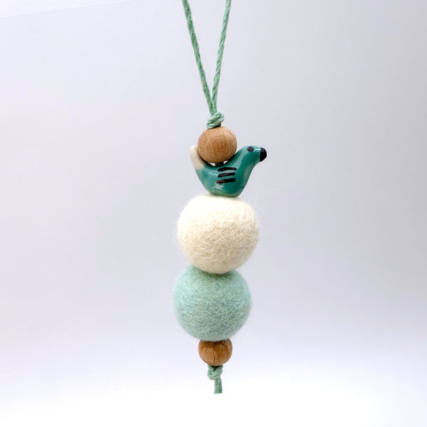 Ceramic Owl & Wool Essential Oil Diffuser, Car Air Freshener, Car hanging, Car Freshies, Felt Wool Diffuser, Office Diffuser, Aromatherapy Closet Sachet