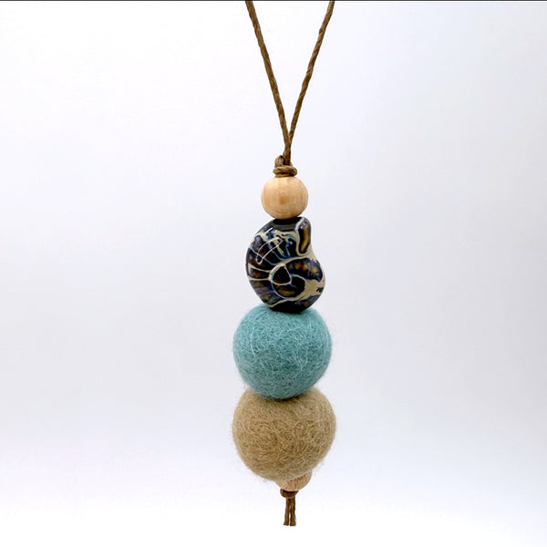 Ceramic Owl & Wool Essential Oil Diffuser, Car Air Freshener, Car hanging, Car Freshies, Felt Wool Diffuser, Office Diffuser, Aromatherapy Closet Sachet