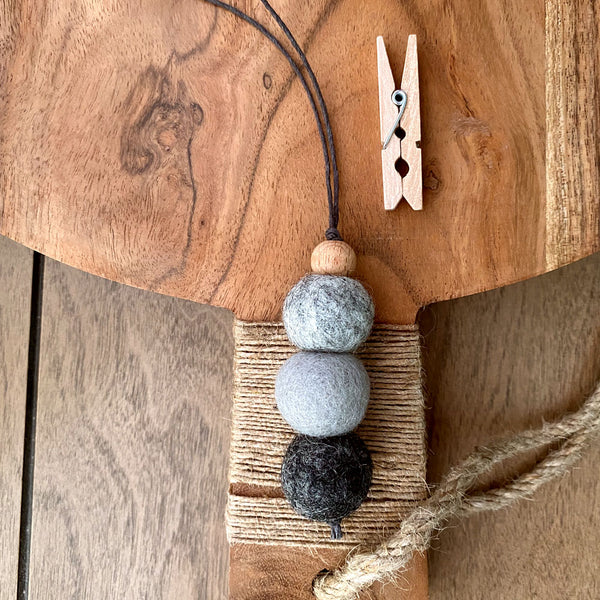 Essential Oil Diffuser with a Charm, Car Air Freshener, Car hanging, Car Freshies, Felt Wool Diffuser, Office Diffuser, Aromatherapy Closet Sachet