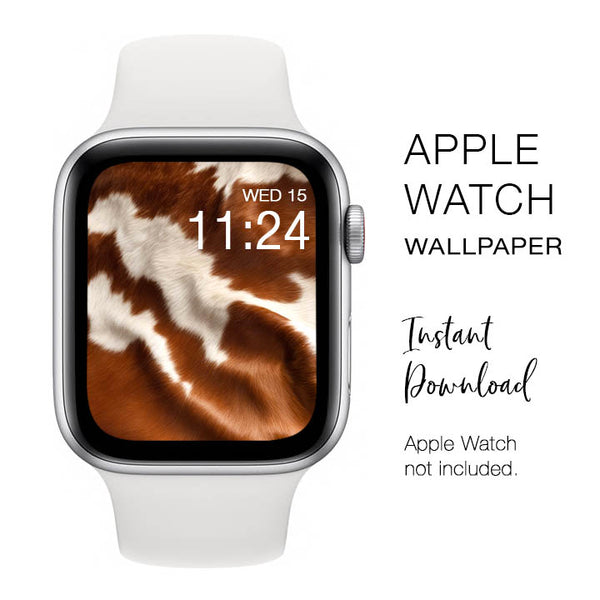 Apple Watch WALLPAPER - Cow Fur Background Western Cowboy - Instant Download - Watch Background Apple Watch face design