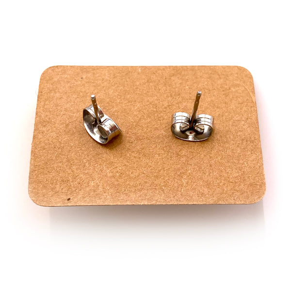 Gemstone Crystal Stud Earrings - Purple Amethyst - Handmade Jewelry Great gift