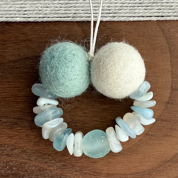 Wool, Gemstones, Shells Essential Oil Diffuser, Car Air Freshener, Car hanging Freshies, Felt Wool Office Diffuser, Aromatherapy, Closet, Christmas