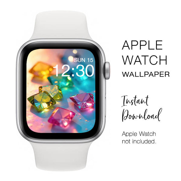 Apple Watch WALLPAPER - Sparkly Glitter on Gemstones 1 - Instant Download - Watch Background Apple Watch face design