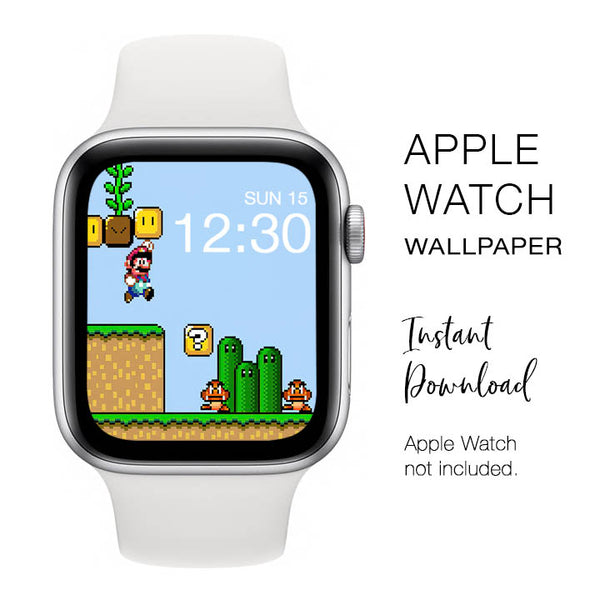 Apple Watch WALLPAPER - Super Mario game screen 1 - Instant Download - Watch Background Apple Watch face design