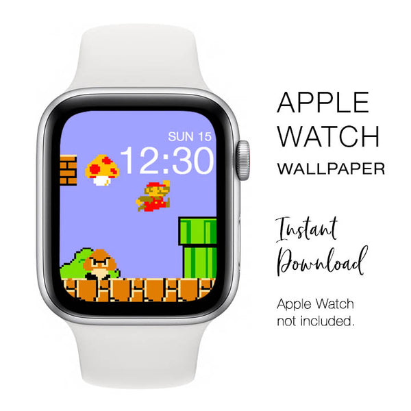 Apple Watch WALLPAPER - Super Mario game screen 2 - Instant Download - Watch Background Apple Watch face design