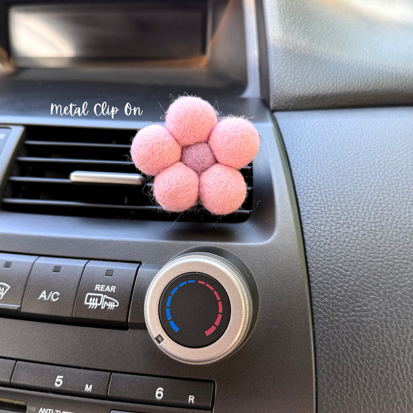 Daisy Wool Flower Essential Oil Diffuser, Car Air Freshener, Car hanging Freshies, Felt Wool Office Diffuser, Aromatherapy Closet Christmas