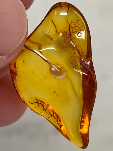 Genuine Natural Baltic Amber Necklace #20 - 16 Kt Gold plated chain necklace Handmade Jewelry - Great gift