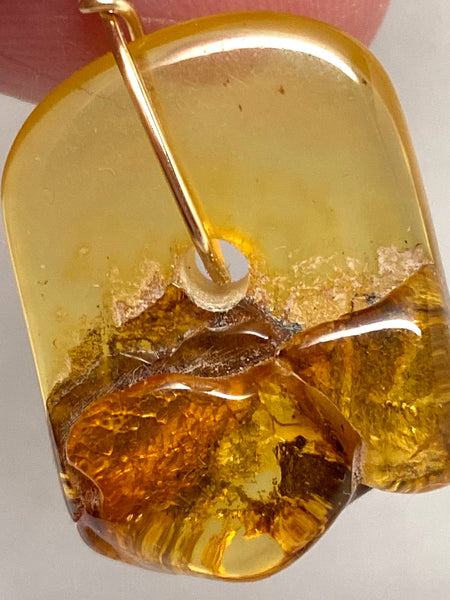 Genuine Natural Baltic Amber Necklace #24 - 16 Kt Gold plated chain necklace Handmade Jewelry - Great gift