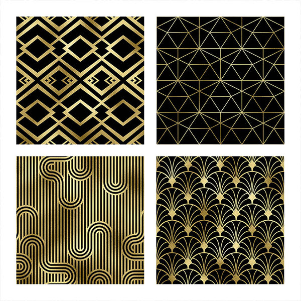 Art Deco Gold And Black Backgrounds Vol 1 - 16 High Resolution Images - Instant Download Digital Clip art