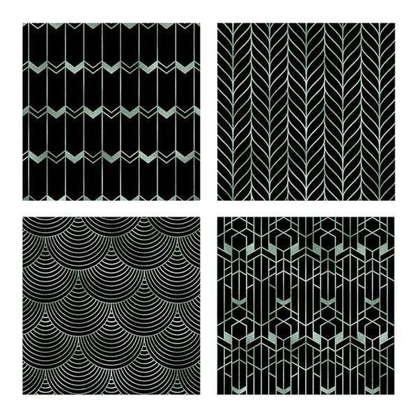 Art Deco Teal And Black Backgrounds Vol 1 - 16 High Resolution Images - Instant Download Digital Clip art