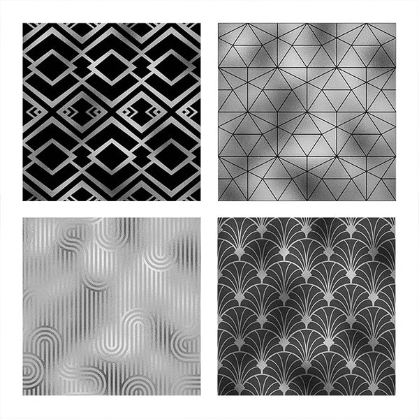 Art Deco White, Black & Grey Backgrounds Vol 1 - 16 High Resolution Images - Instant Download Digital Clip art