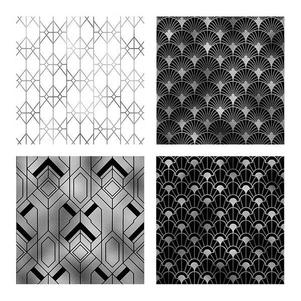 Art Deco White, Black & Grey Backgrounds Vol 1 - 16 High Resolution Images - Instant Download Digital Clip art