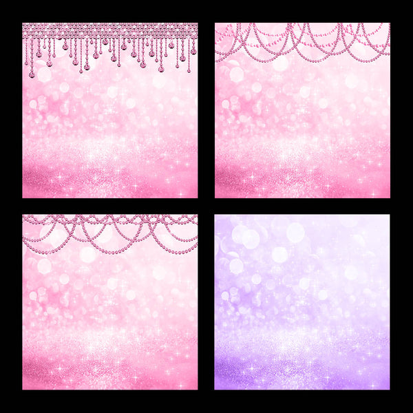 Bokeh Shimmer Sparkles Backgrounds with Diamonds 02 - 28 High Resolution Images - Instant Download Digital Clip art