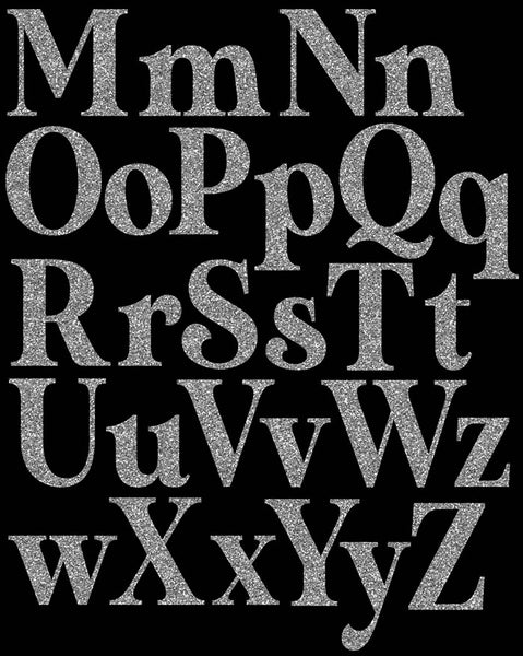 Capital & Lower Case Letters Alphabet Numbers & Symbols 04 Silver Glitter - These are Clip Art NOT Font - 73 PNG Transparent Images - Instant Download Digital Clip art