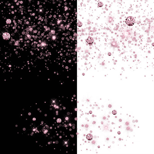Dusty Pink Round Glitter Dust & Diamonds 01 - sparkly 8 PNG Transparent Overlays High Resolution - Instant Download Digital Clip art