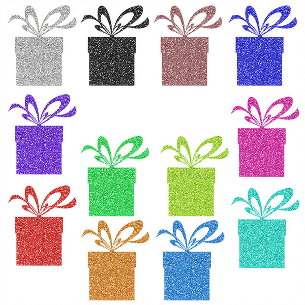 Gift Box Glitter - 14 PNG Transparent Images - Instant Download Digital Clip art