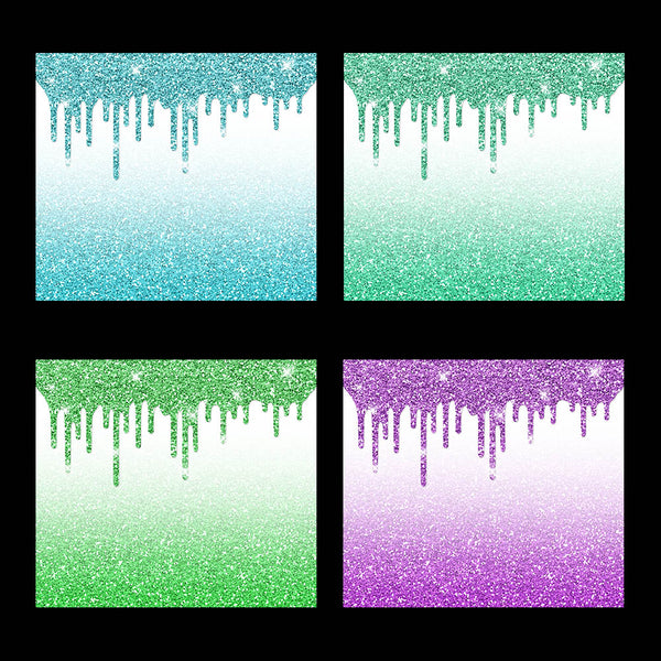 Tumbler Template Design - Glitter Drip Skinny Tumbler Size Seamless Backgrounds - 17 High Resolution Images - Instant Download Digital Clip art