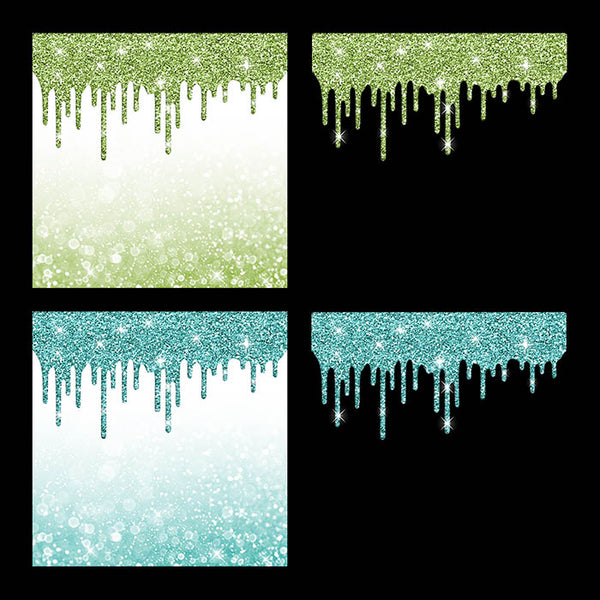 Glitter Drips With Bokeh Backgrounds - Backgrounds and Transparent Overlays - Instant Download Digital Clip art for Invitations Cards Party design Backdrop Scrapbooking Kids Crafts